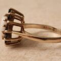 Opal and Sapphire Cluster Ring in 9ct Gold.