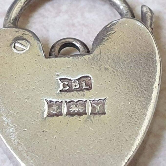 Reserved – Plain Heart Padlock in Sterling Silver