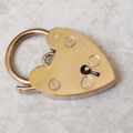 Simple Heart Padlock in 9ct Gold.