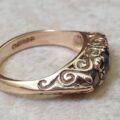 Garnet Gypsy Ring in 9ct Gold.