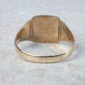 Part Engraved Signet Ring in 9ct Gold,  a UK S or a US 9.