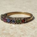 Multi Stone DARLING Acrostic Ring in 9ct Gold, a UK N 1/2 or a US 7 1/4