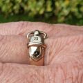 Diamond Set Buckle Ring in 9ct Gold, a UK S or a US 9 1/2.