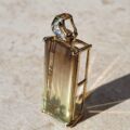 Bi Coloured Quartz Pendant in 9ct Gold