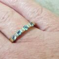 Topaz and Diamond Stacking Band in 9ct Gold.