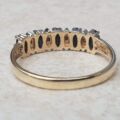 Marquise Sapphire & Diamond Band in 9ct Gold,  Size UK K 1/2 or a US 5 1/2.