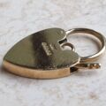 Plain Heart Shaped Padlock in 9ct Gold
