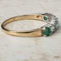 Sparkly Green and White CZ Ring in 9ct Gold, a UK P or a US 8.
