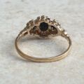 Three Stone Sapphire Ring in 9ct Gold, a UK K or a US 5 1/2