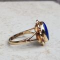 Lovely Lapis Lazuli Solitaire Ring in 9ct Gold, a UK L 1/2 or a US 6 1/4.