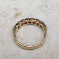 Blue Sapphire Stacking Eternity Band in 9ct Gold,  a UK K 1/2 or a US 5 3/4.