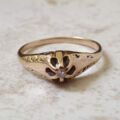Diamond Solitaire Ring in 10K Gold,  a UK N or a US 7.