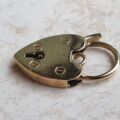 Plain Heart Shaped Padlock in 9ct Gold