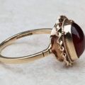 Garnet Cabochon Ring in 9ct Gold, a UK M – M 1/2 or a US 6 1/2.