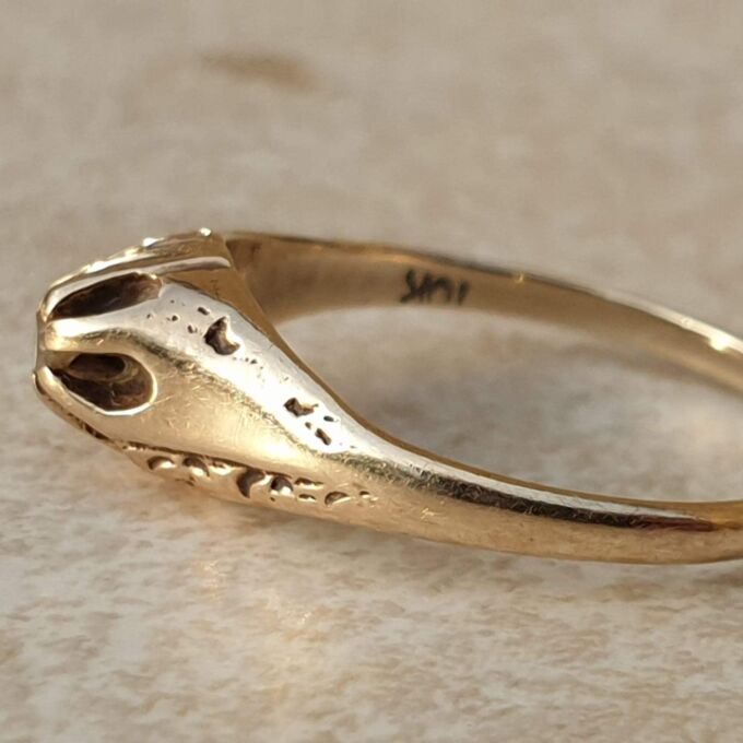 Diamond Solitaire Ring in 10K Gold,  a UK N or a US 7.