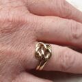 Double Knot Ring in 9ct Gold, a UK M 1/2 or a US 6 1/2