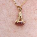 Carnelian Fob Pendant in 9ct Gold