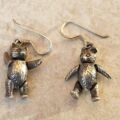 Sterling Silver Teddy Bear Earrings