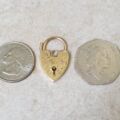 Engraved Front Fully Working Heart Padlock in 9ct Gold