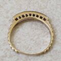 Channel Set Sapphire Ring in 9ct Gold, a UK L 1/2 or a US 6 1/4