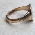 Sunray Signet Ring in 9ct Gold, a UK S 1/2 or a US 9 3/4