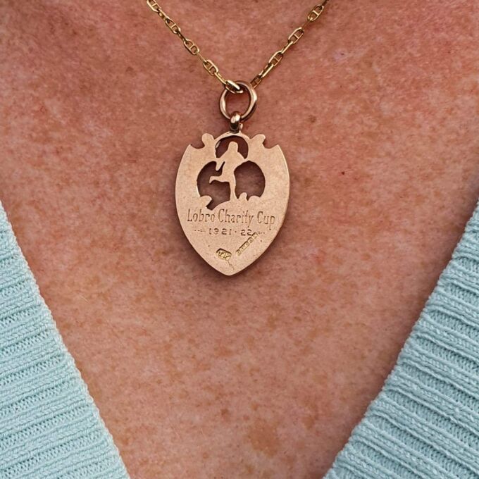 Football Medallion, made by Fattorini, in 9ct Gold