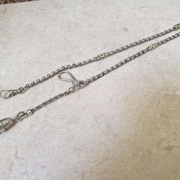 Antique Albertina Watch Chain with Tassle