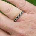 Spinel and Diamond Half Eternity Stacking Ring in 9ct Gold, a UK L or a US 6