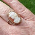 Large Cameo Ring in 9ct Gold.