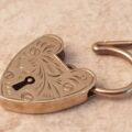 Engraved Heart Padlock in 9ct Gold