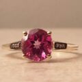 Pink Sapphire Ring in 9ct Gold, a UK R or a US 9.