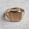 Larger Size Signet Ring in 9ct Gold.