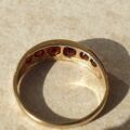 Six Stone Graduating Garnet Band Ring in 9ct Gold, a UK S or a US 9 1/4