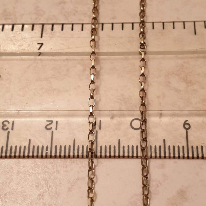 Oval Belcher or Rolo Chain Necklace in 9ct Gold, 18 inches