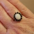 Opal and Sapphire Cluster Ring in 9ct Gold.