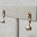 Pearl Infinity Drop Earrings in 9ct Gold