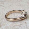 Diamond Twin Daisy Crossover Ring in 9ct Gold, a UK M or a US 6 1/4