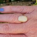 Huge Oval Opal Solitaire Ring in 9ct Gold, a UK K or a US 5 3/4.