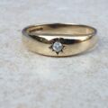 Diamond Solitaire Ring in 9ct Gold,  a UK P or a US 7 3/4 – 8.