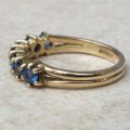 Reserved Cornflower Blue Sapphire Stacking Band,18ct Gold, a UK L 1/2 or a US 6.