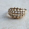 Bombe Ring in 9ct Gold, a UK O or a US 7 1/2