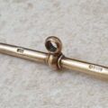 Vintage Heavy Plain T Bar Fob Pendant in 9ct Gold.