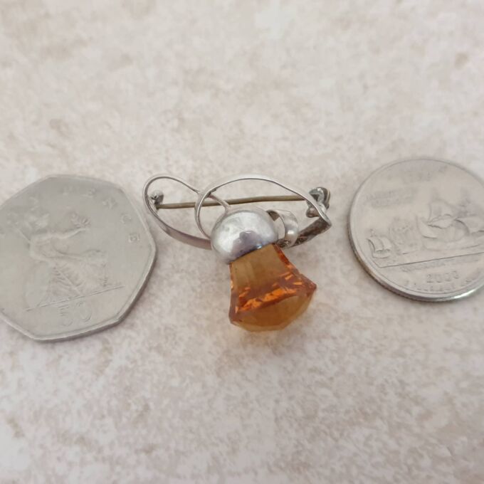 Charles Horner Style Thistle Brooch in Sterling Silver