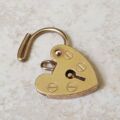 Small Plain Heart Padlock in 9ct Gold