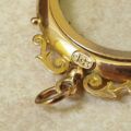 Antique Circular Glass Framed Locket in 9ct Gold