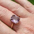 Amethyst Solitaire Ring in 9ct Gold.