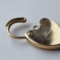 Engraved Heart Padlock in 9ct Yellow Gold