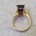 Smoky Quartz Solitaire Ring in 14ct Gold.
