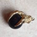 Goldstone Ball Eagle Talon Pendant in 9ct Gold