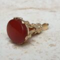 Carnelian Fob Pendant in 9ct Gold